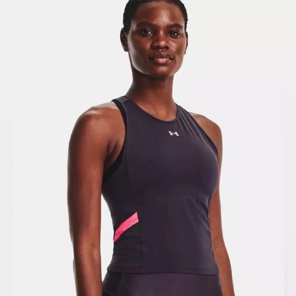 •NWT•Under Armour Women’s Armor Mesh Fitted Tank Top- Tux Purple/Pink Shock - Picture 14 of 16